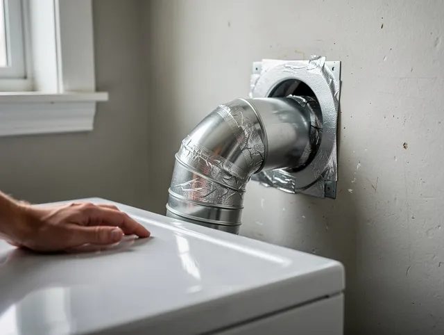 Colorado Springs Dryer Vent Cleaning expert performing professional dryer vent repair and installation in Colorado Springs