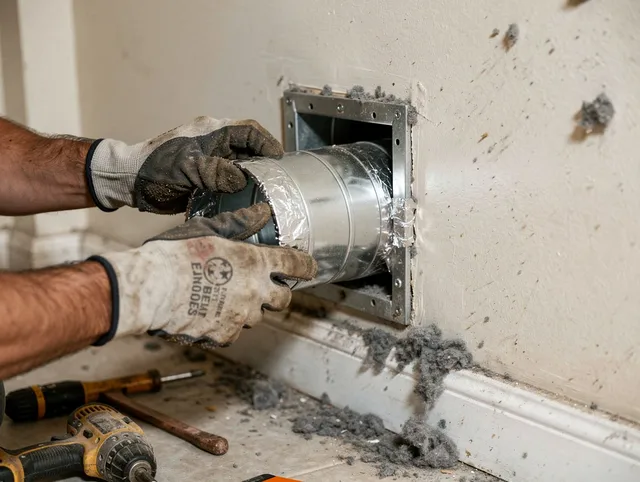 Professional dryer vent repair and installation by Colorado Springs Dryer Vent Cleaning in Colorado Springs